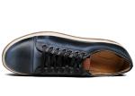 Leather Round Toe Mens Lace Up Sneakers Fashion Mens Skateboard Shoes