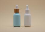 Blue Coating Essential Oil Dropper Bottles White Ceramic Bottle For Personal