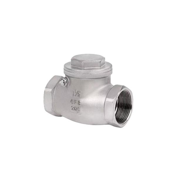 Stainless Steel NPT Threaded Swing Check Valve 200wog for Normal Temperature Fob