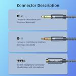 2 In 1 3.5MM Audio Cables Supporting Headphone Microphone Speaker
