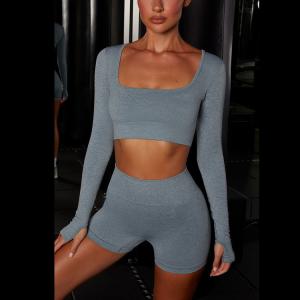 Quality XS-5XL Long Sleeve Fitness Crop Top wholesale