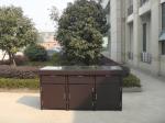 Aluminum Frame And Resin Wicker Bar Set Bar Table For Indoor
