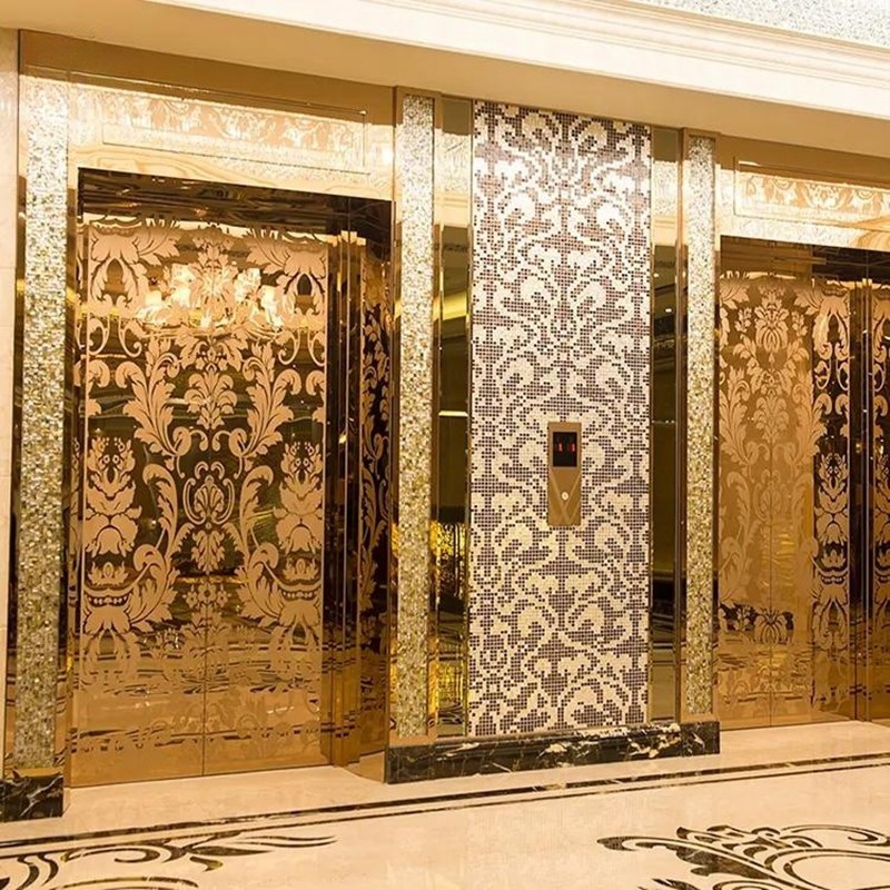 PVD Color Coating Etching Stainless Steel Sheet 304 Decorative Wall Metal Sheet 4x8