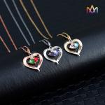 Forever Together 22x33MM Heart Pendant Womens Engraved Necklace
