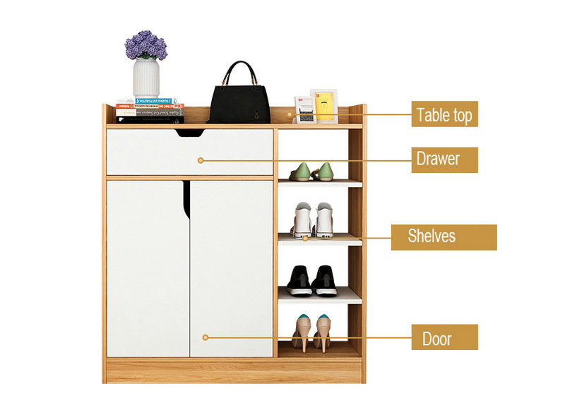 Customized Home Shoe Storage Cabinet 1000mm Length Compact Structure Design