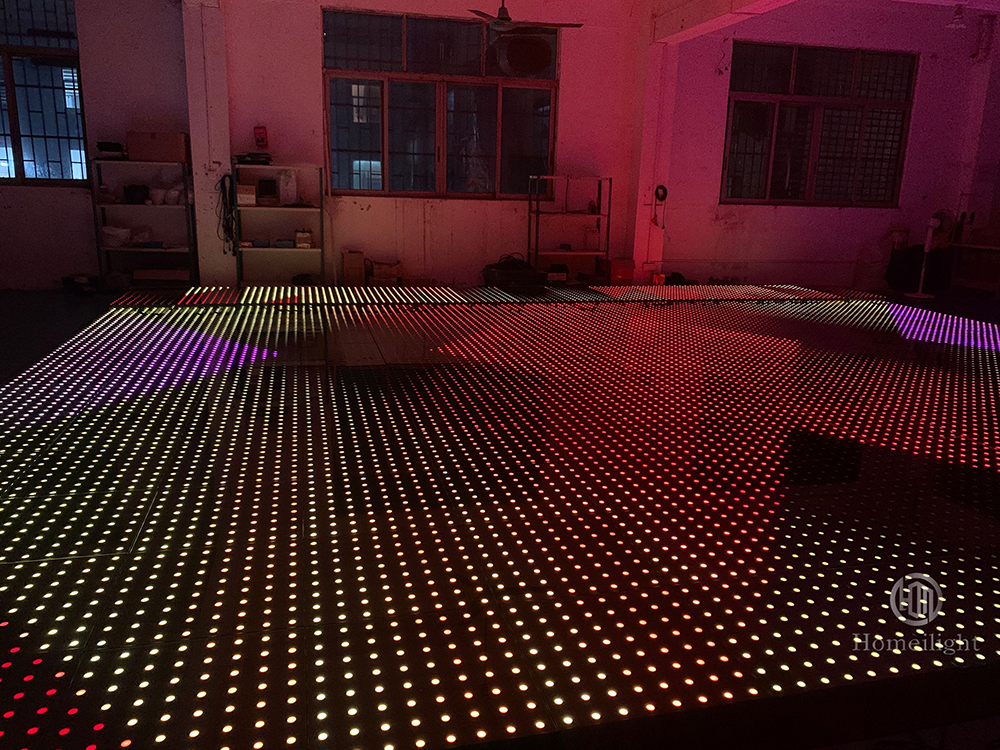 Colorful LED Video Dance Floor Tiles for Stage Disco DJ KTV Night Event IP55 60*60*6cm