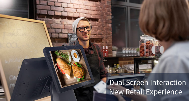 Corei3/i5 CPU Retail POS Systems with 15.6'' Main Screen and LED/VFD Customer Display