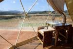 White PVC Steel Frame Tent , Camping Dome Tent With A Big Transparent Window