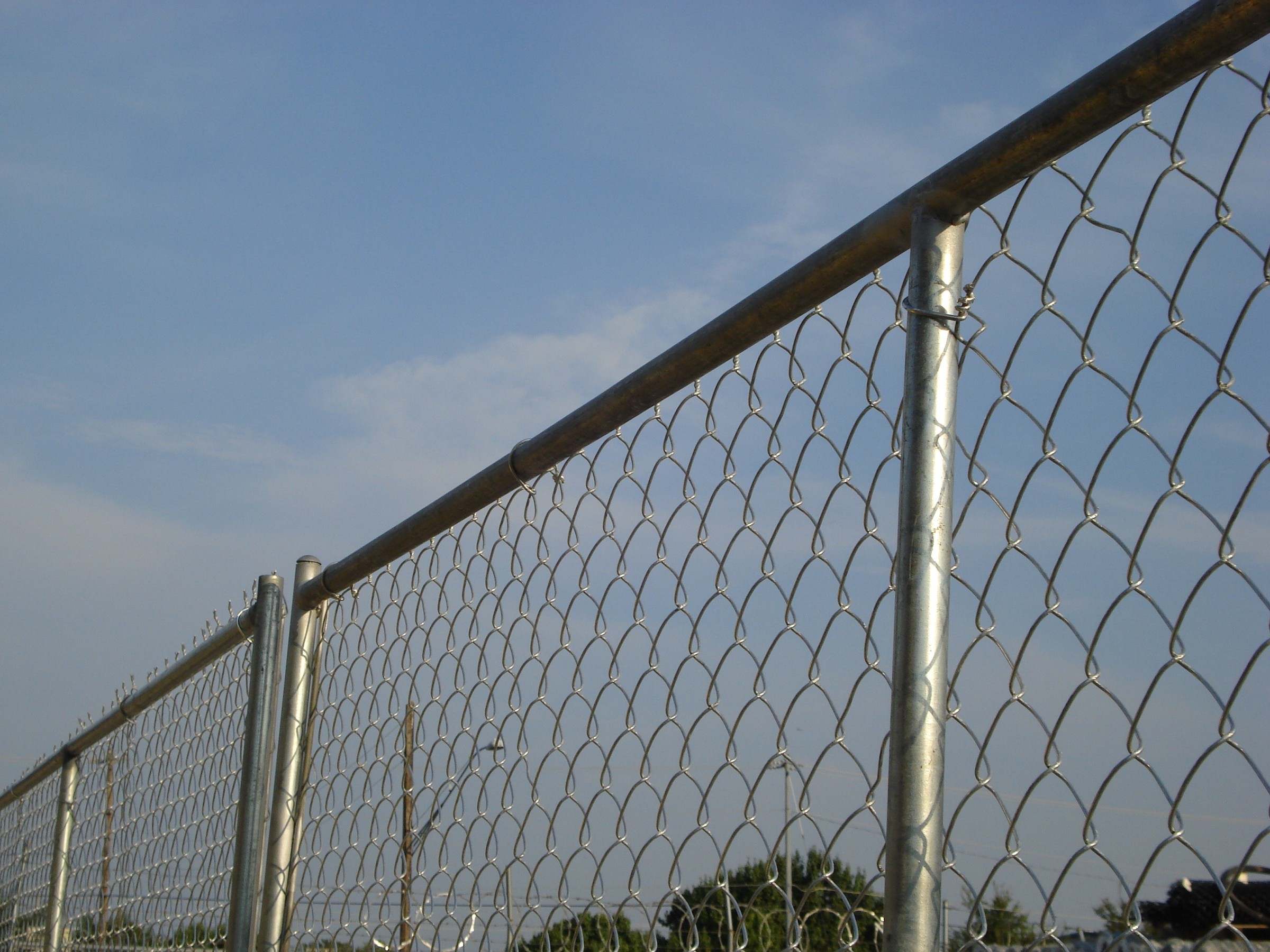 10ga Wire 6x12ft Temporary Security Fencing With Chain Link