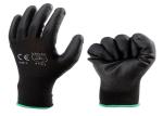 Nylon Knitted PU Coated Gloves Polyurethane Palm Fit Safety Work Gloves