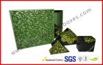 Rectangle Afternoon Tea Chocolate Packaging Box , Handmade Green Chocolate Gift