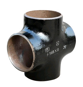 ASME B16.9 Cross Pipe Connector Seamless Four Way Tee Pipe Fitting
