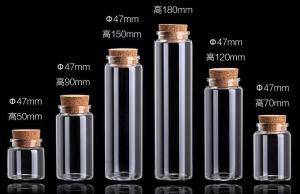 Quality High borosilicate glass bottle diameter High-grade cork stopper bottle High quality wishing bottle drift bottle wholesale