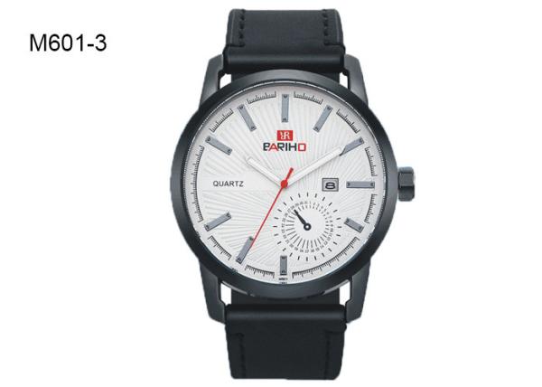 4 Pointers Brief Men's Quartz Watch Date Minimalist Classic Dress Wristwatch