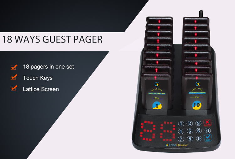 High-quality Wireless Smart Pager Restaurant Queue Number Messenger