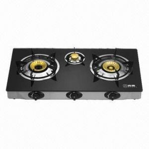 Quality 3-head Gas Stove with Cast Iron Burner and Coated Bottom wholesale
