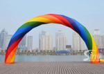 Outdoor beautiful rainbow advertising inflatable arch for event parties or