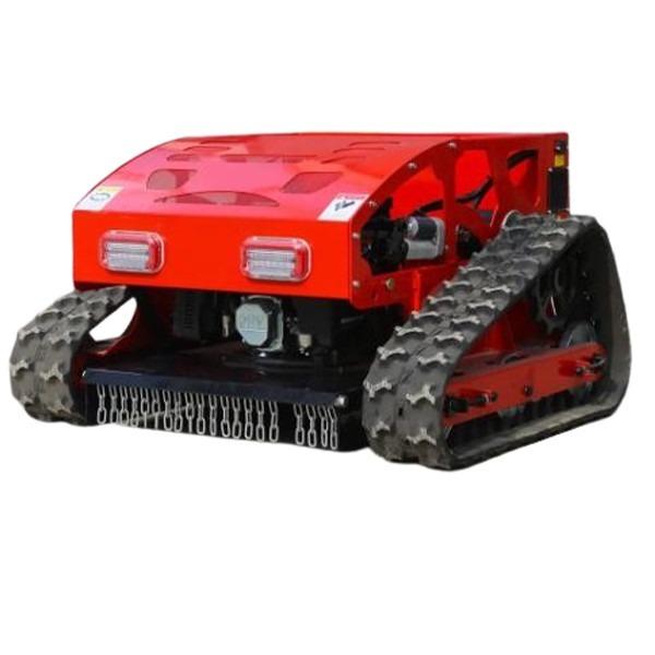 Crawler type four wheel hybrid remote control lawn mower (gasoline engine +
