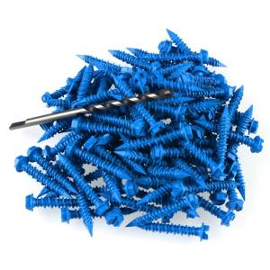Quality SUS 410 Concrete Screws , Hi - Low Thread Slotted Hex Head Tapcon Screw Cement wholesale