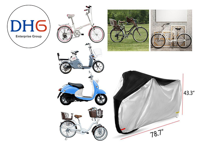 Large Hard Portable Outdoor Bike Cover Stationary Lightweight Double Stitched