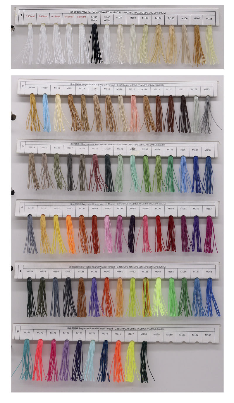 High Tenacity 500D/3 Yarn Count Sewing Waxed Thread for Leather Bag and DIY Bracelets