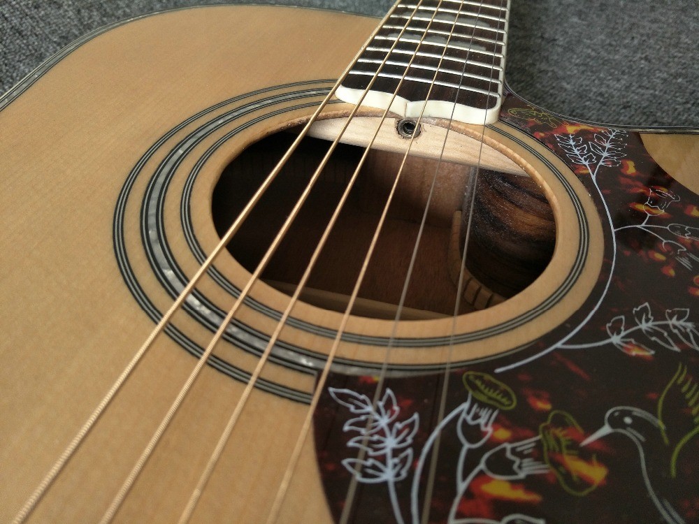 Factory customization Solid Spruce Top Mt D45c Cutaway Electric Acoustic Guitar