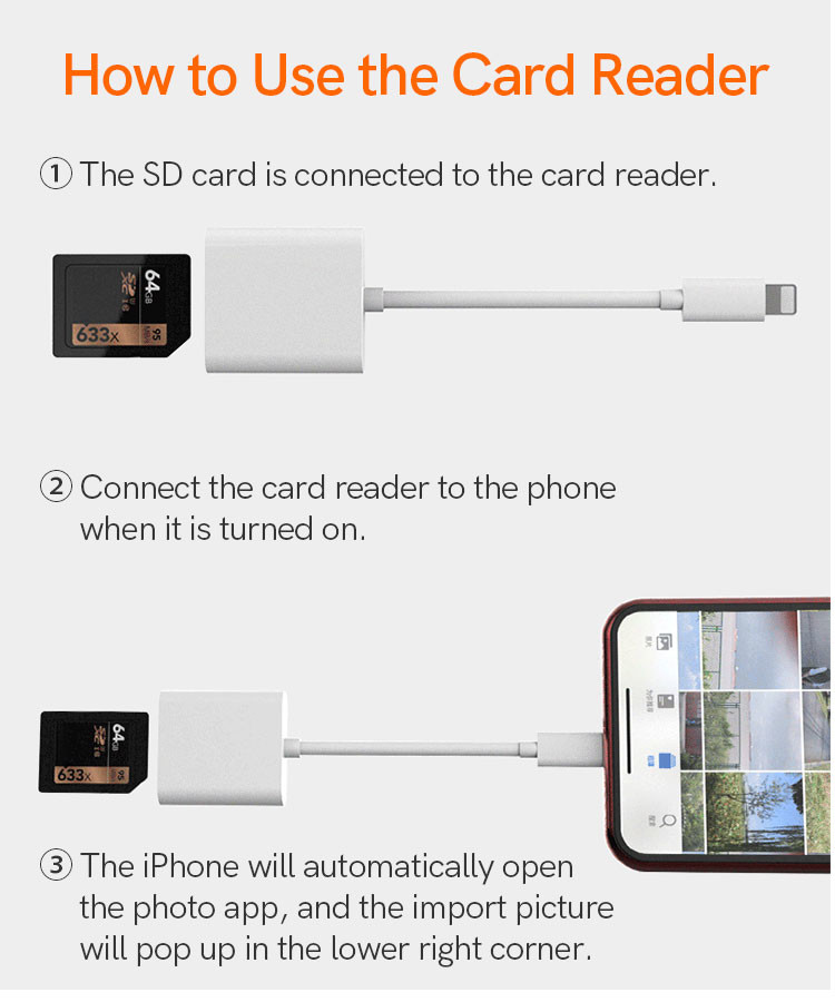 OEM USB OTG Cable Adapter Multi Port OTG Cable With SD TF Card Reader