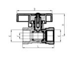 Zinc Alloy Brass Ball Valve Female And Male Handle Steel With Chrome Plating 1/2