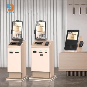 Quality Capacitive/IR Touch Cash Coin Payment Hotel Self Service Kiosk RFID Passport ID Reader wholesale