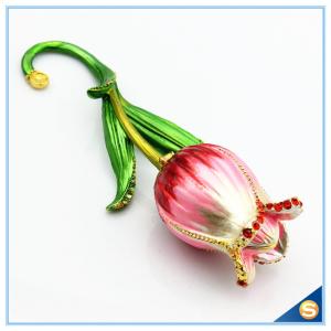 Quality Handmade Pink Bud Flower Trinket Box Belt Hook Jewelry Box SCJ643 wholesale