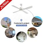 110-240V/50Hz-60Hz White Iron Ceiling Fan with Smart Remote and 4 Blades