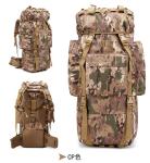 Big 65L Molle Hiking Internal Frame Backpacks with Rain Cover for Outdoor