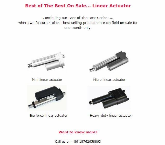 brushed dc motor 12v electric cylinder actuator, electric linear actuators with customized stroke