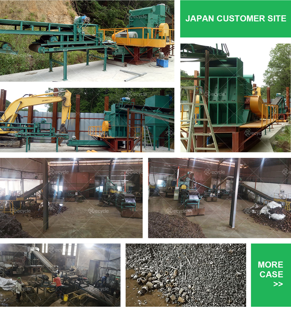 9000 kg High Separation Rate Scrap Electric Motor Copper Recycling Machine Stator Shredding Equipment