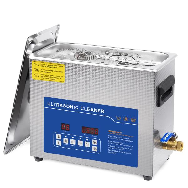 110V/220V Digital Ultrasonic Cleaner 6L Capacity Dual-Frequency Heater Timer