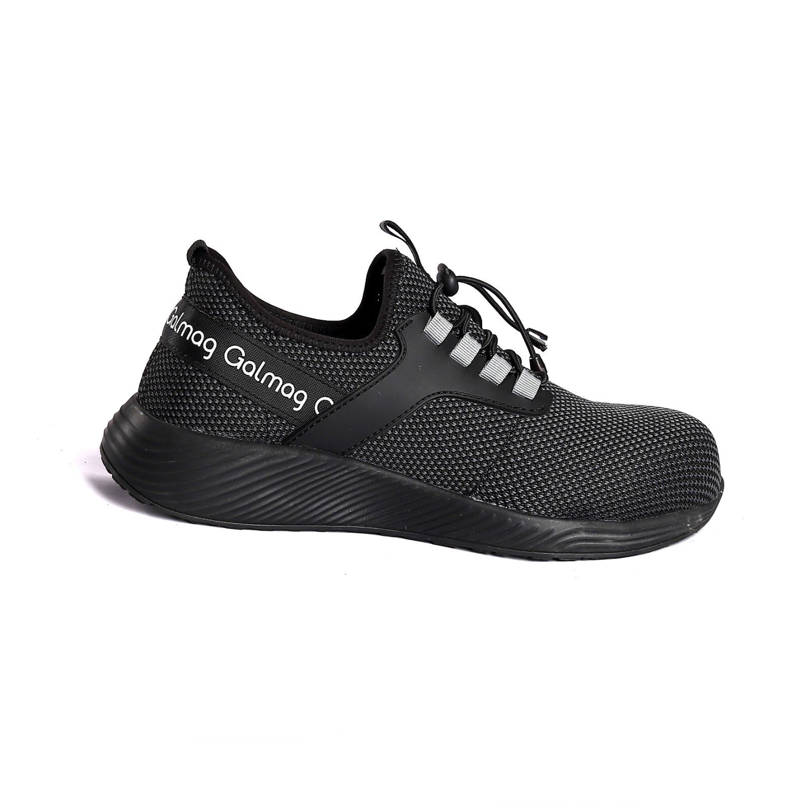 Fly Knit Nylon Fabric Gusset Tongue Rubber Outsole Safety Shoes With Metal Eyelets