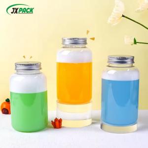 Quality Screen Printing Round Round Milk Tea Plastic Bottle Customized Size wholesale