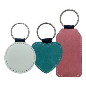 Quality Sublimation Blanks Double-Sided Leather Keychain For Sublimation Printing wholesale