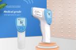 LCD Display No Touch Forehead Thermometer , Kid Adult Fever Temperature Gun