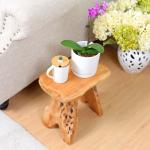 Solid Wood 0.053m3 Chinese Fir Waterproof Durable Stool Retro