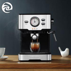 Quality Italian 220V Home Coffee Machine With Milk Frother Black wholesale