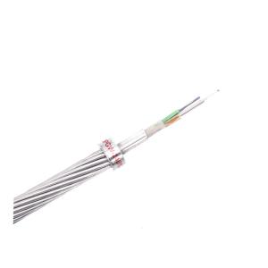 Quality Single Mode G652d OPGW Fiber Optic Cable 18 Core Optical Ground Wire wholesale