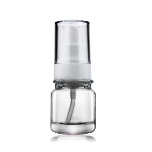 Quality Cosmetic Packaging 30ml Round Clear Serum Lotion Foundation Glass Bottle With Pump wholesale