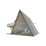 Galvanized Steel Square Tubes Deluxe Small Wooden House Triangle Modular