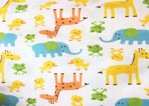 Quality Pure Printed Cartoon Animal Flannel Fabric For Baby Blanket wholesale
