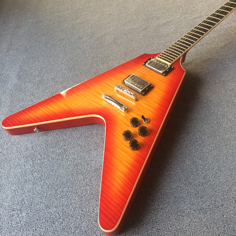 High-quality custom V style electric guitar rosewood fingerboard free shipping