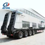 AOTONG 4 Axles 100 Ton Heavy Haul Tractor Front Load Neck Low Bed Trailer in