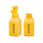 Wholesale 380ml Empty Square PET Material Yellow Color Dense Foam Pump Cosmetics