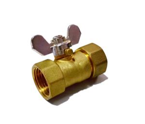 Quality DN15 Female Brass Ball Valve With Butterfly Handle wholesale