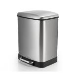 Soft Close 24L Gray Bathroom Trash Can